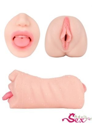 Realistic Silicone Vagina and Oral Mouth Masturbator Adult Sextoy