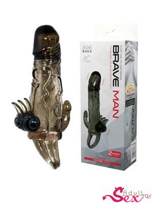 Brave Man Double Vibrator Penis Sleeve-adultsextoy.in